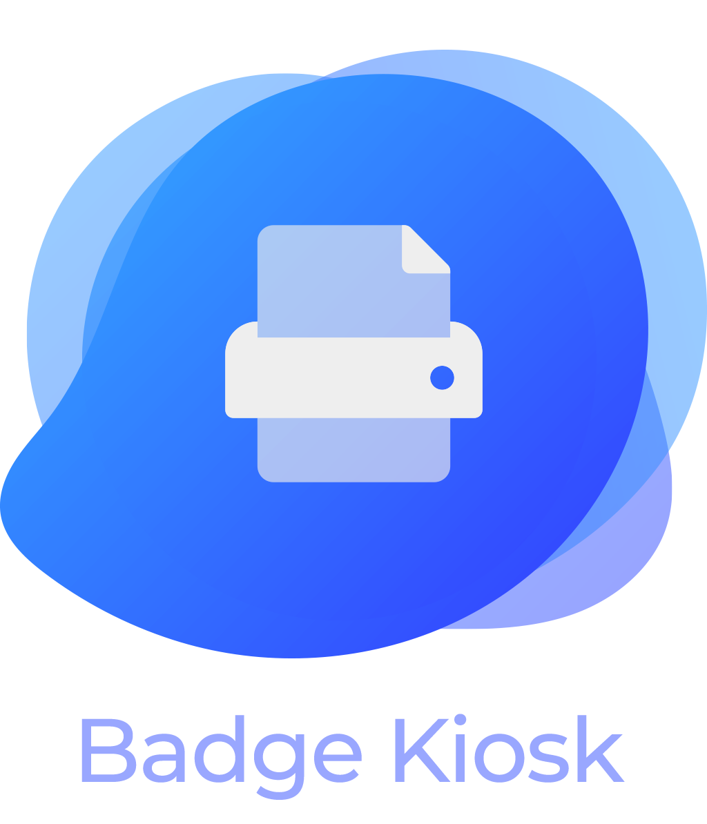 Frontdesk's Badge Kiosk app simplifies the badge printing process for attendee check-in at events.